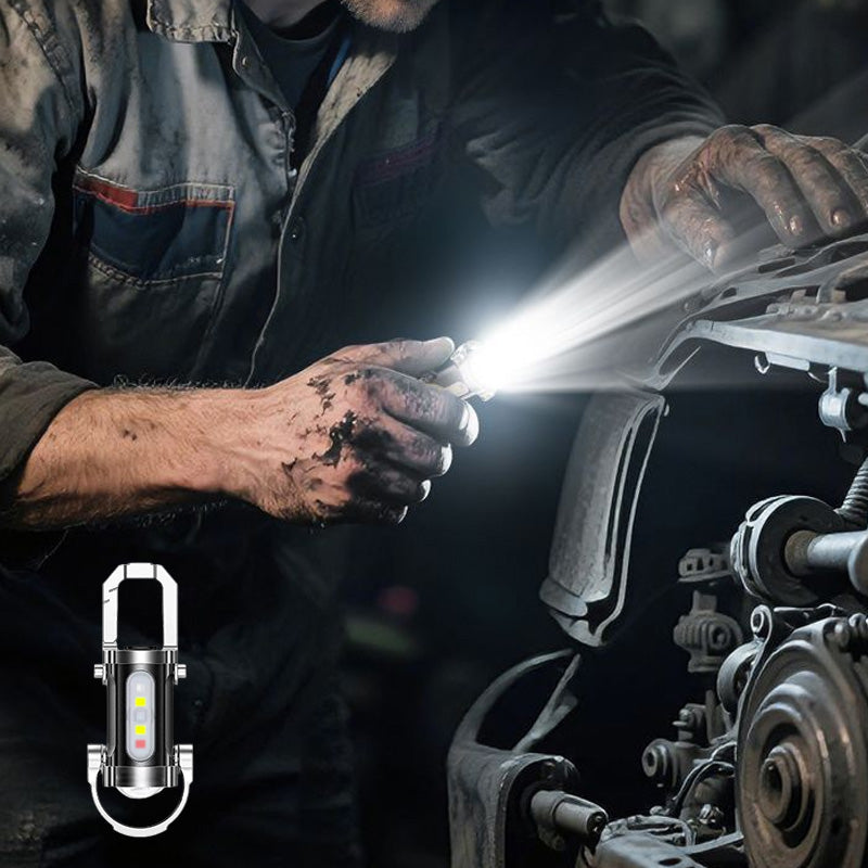 🔥Offre spéciale 2025🔥Lampe de poche porte-clés portable, rechargeable et lumineuse