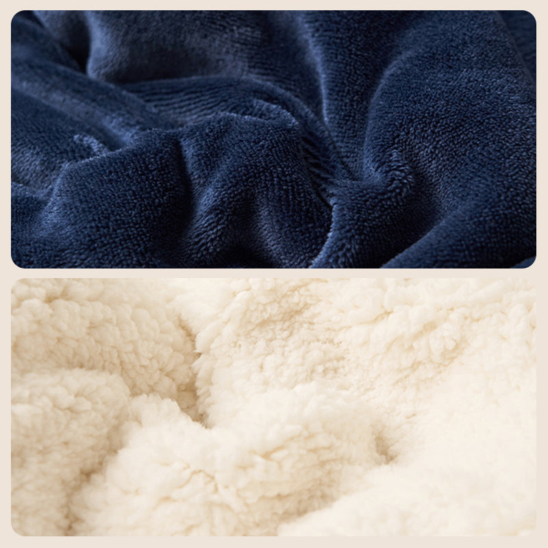 ❤️🔥Cadeau d'hiver🎁Couverture en peluche d'agneau épaisse double couche