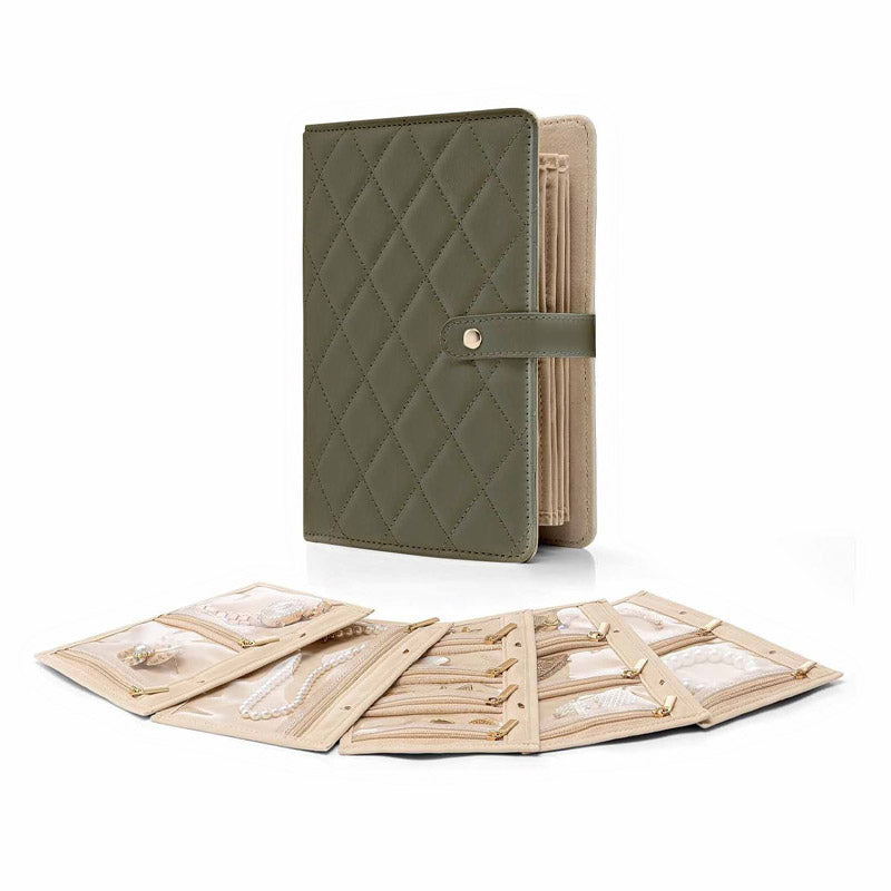đ56% DE RĂDUCTIONâšĂlĂ©gant sac de rangement portable Ă carreaux pour bijoux