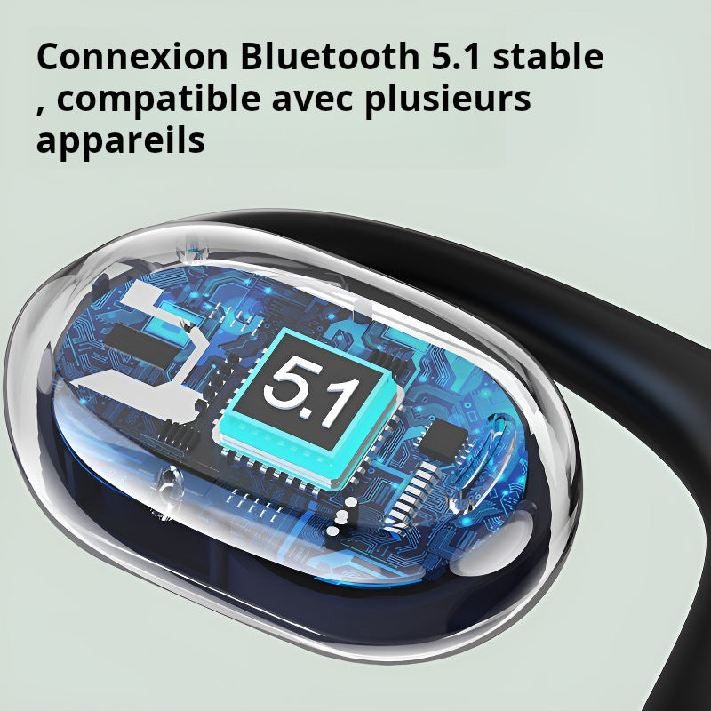 Casque Bluetooth suspendu à l'oreille sans fil