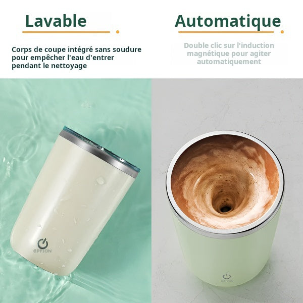 Warm Gift-Electric Stirring Magnetic Coffee Cup
