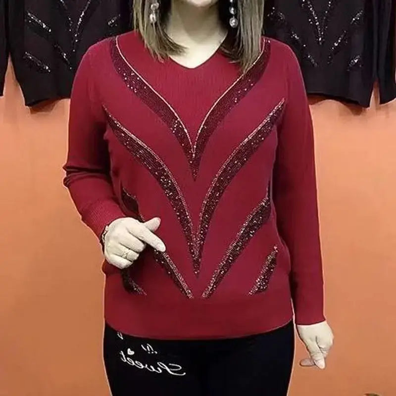 🔥VENTE CHAUDE €26.99🔥Vêtements décontractés à col en V et manches longues pour femmes (46 % de réduction)