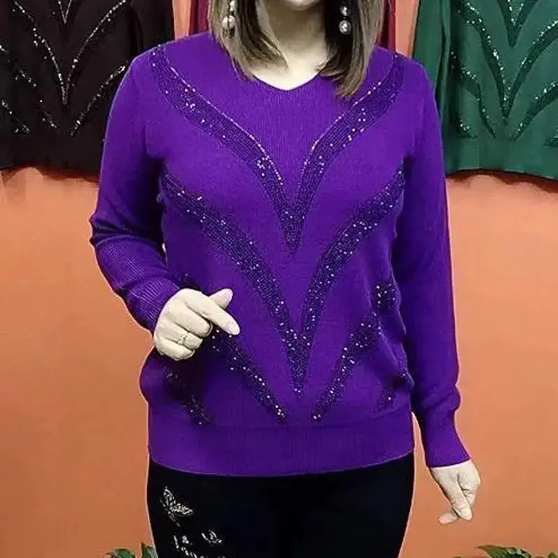 🔥VENTE CHAUDE €26.99🔥Vêtements décontractés à col en V et manches longues pour femmes (46 % de réduction)