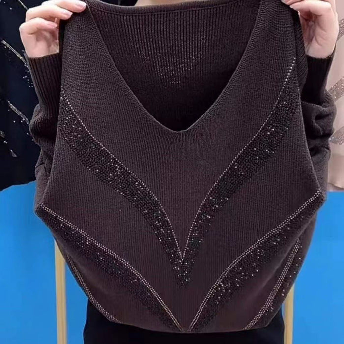 🔥VENTE CHAUDE €26.99🔥Vêtements décontractés à col en V et manches longues pour femmes (46 % de réduction)