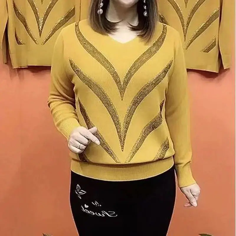 🔥VENTE CHAUDE €26.99🔥Vêtements décontractés à col en V et manches longues pour femmes (46 % de réduction)