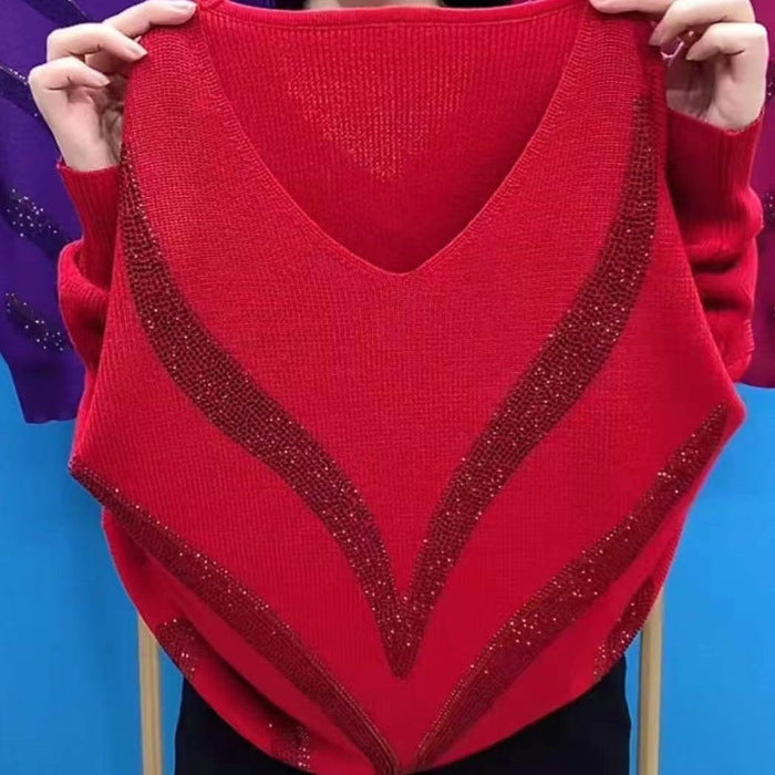 🔥VENTE CHAUDE €26.99🔥Vêtements décontractés à col en V et manches longues pour femmes (46 % de réduction)
