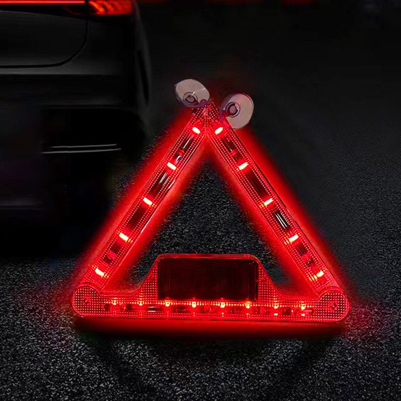 Voyant d’avertissement triangulaire pliable solaire