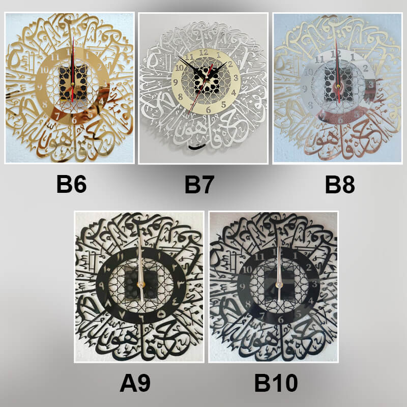 Acrylique miroir horloge décorative (50% off)