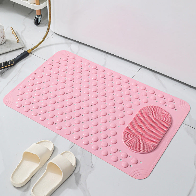 Tapis de massage antidérapant pour salle de bain avec ventouses et trous de drainage