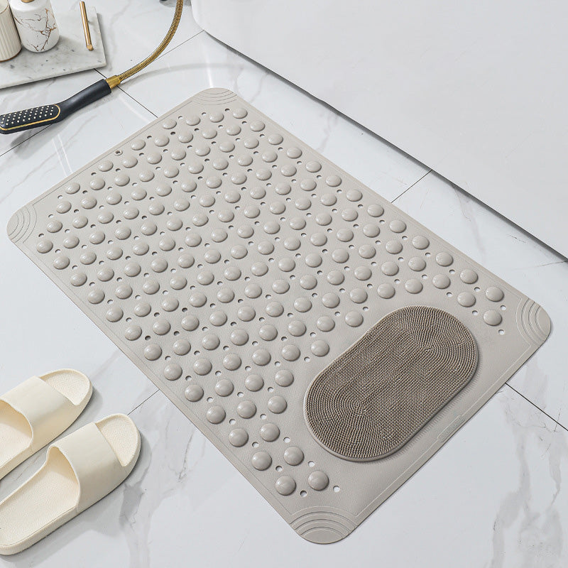 Tapis de massage antidérapant pour salle de bain avec ventouses et trous de drainage