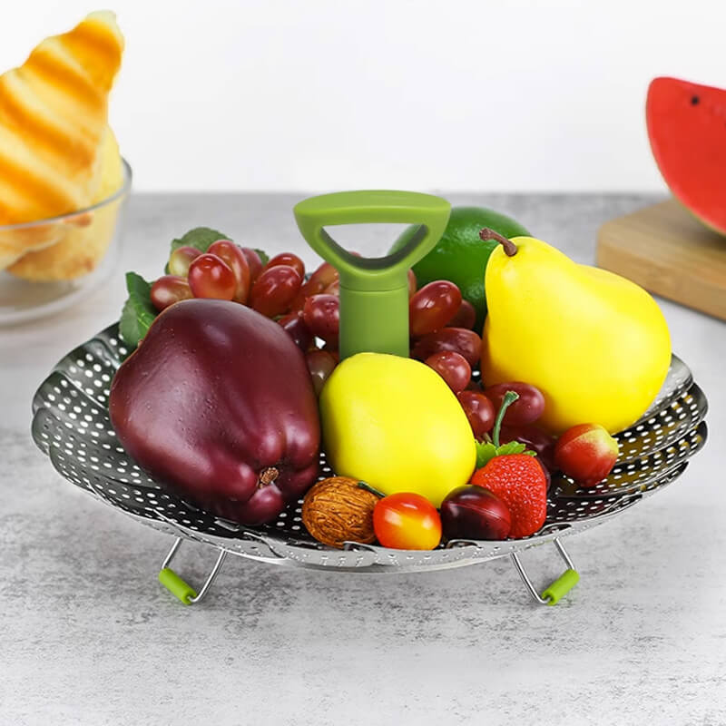 Cuit-vapeur à légumes pliable en acier inoxydable (🔥Réduction Nouvel An, 49% de réduction🔥).