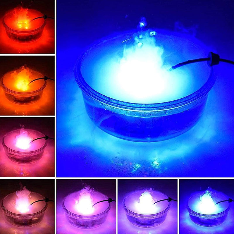 🎄🎅Décoration à acheter avant Noël 🎁--Brouillard d'Halloween 12 LED à changement de couleur Brouillard de sorcière Bocal