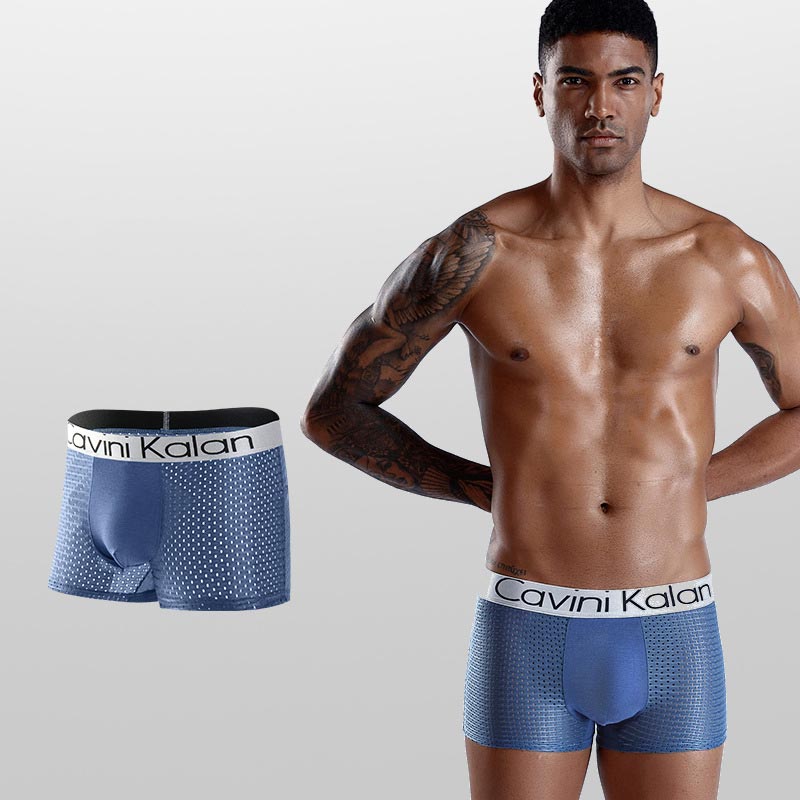 Caleçons en maille ultra-respirante en soie glacée pour hommes