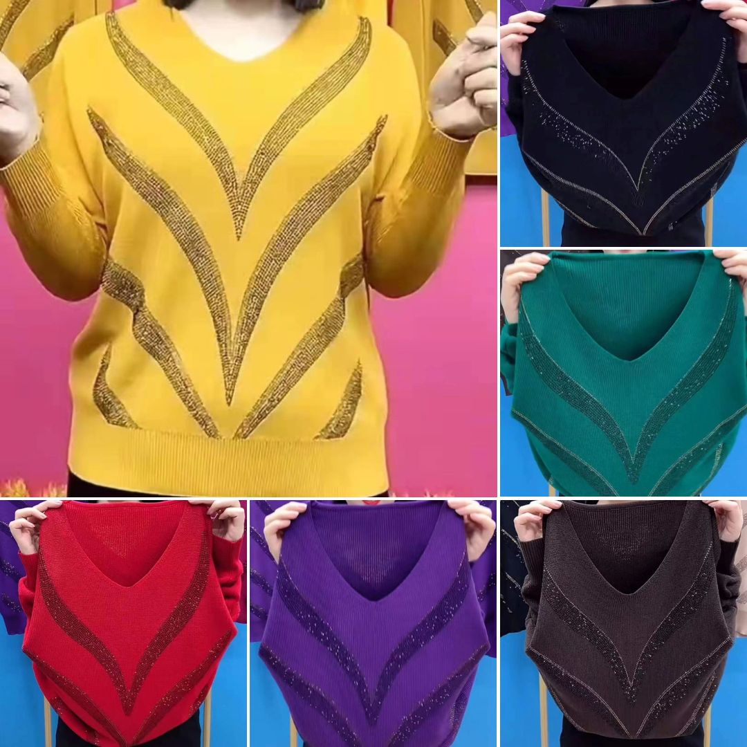 🔥VENTE CHAUDE €26.99🔥Vêtements décontractés à col en V et manches longues pour femmes (46 % de réduction)
