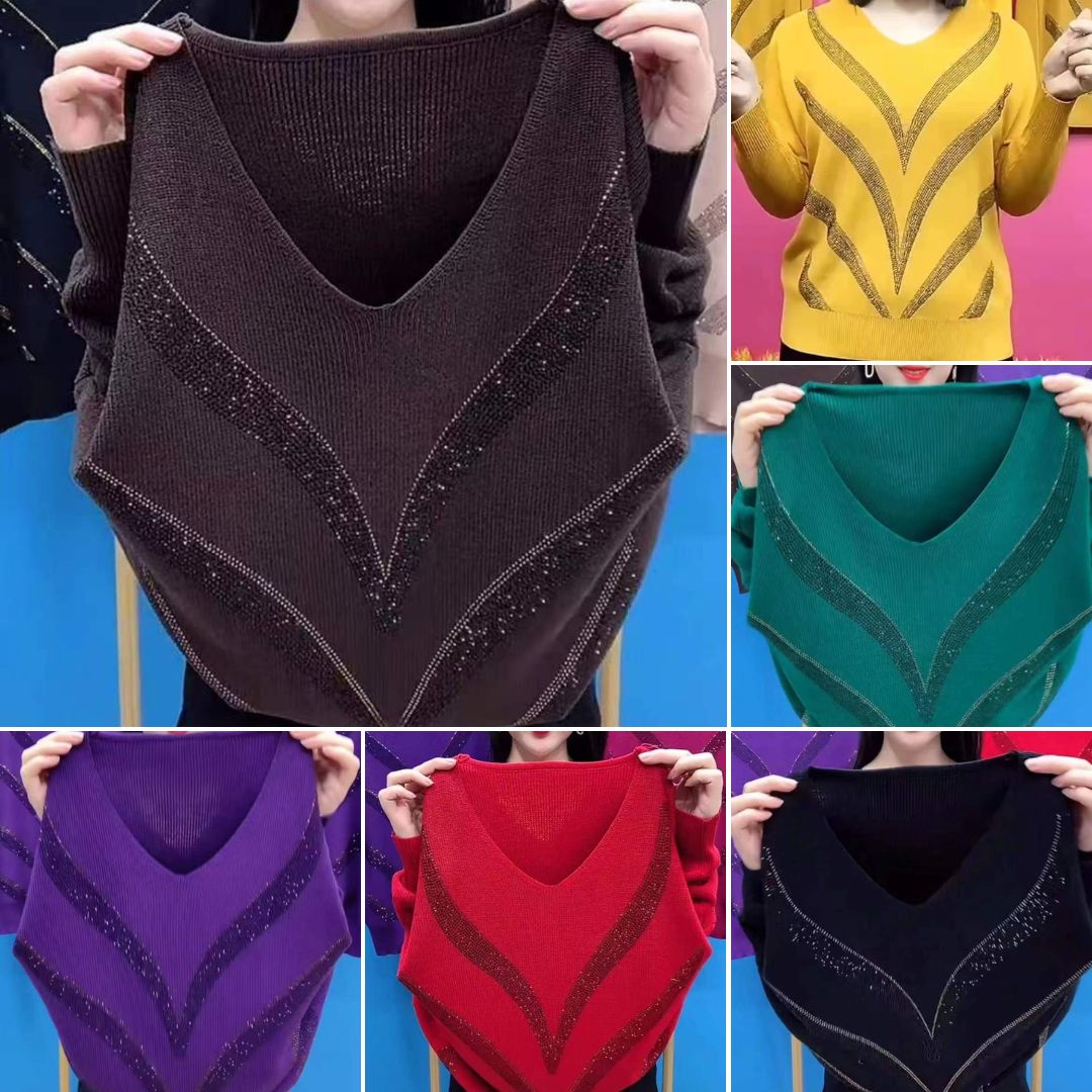 🔥VENTE CHAUDE €26.99🔥Vêtements décontractés à col en V et manches longues pour femmes (46 % de réduction)