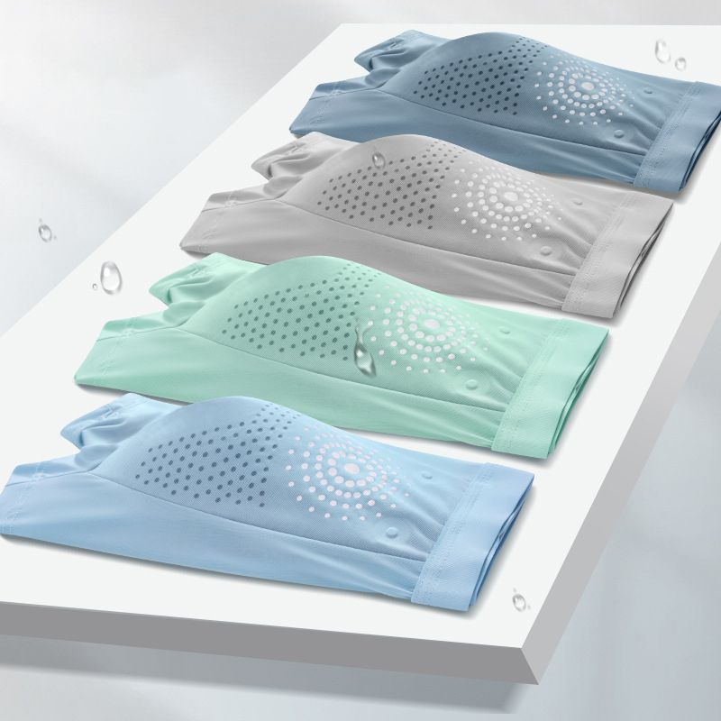 Slip antibactérien en soie de glace d'été pour hommes