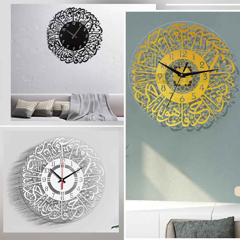 Acrylique miroir horloge décorative (50% off)