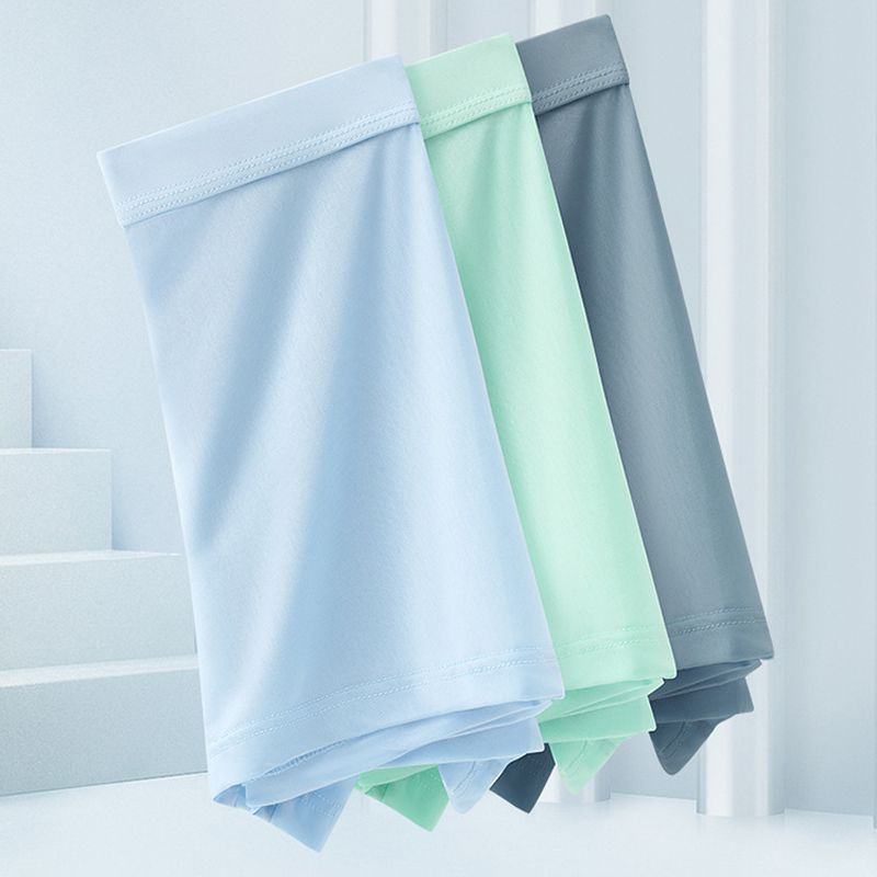 Slip antibactérien en soie de glace d'été pour hommes