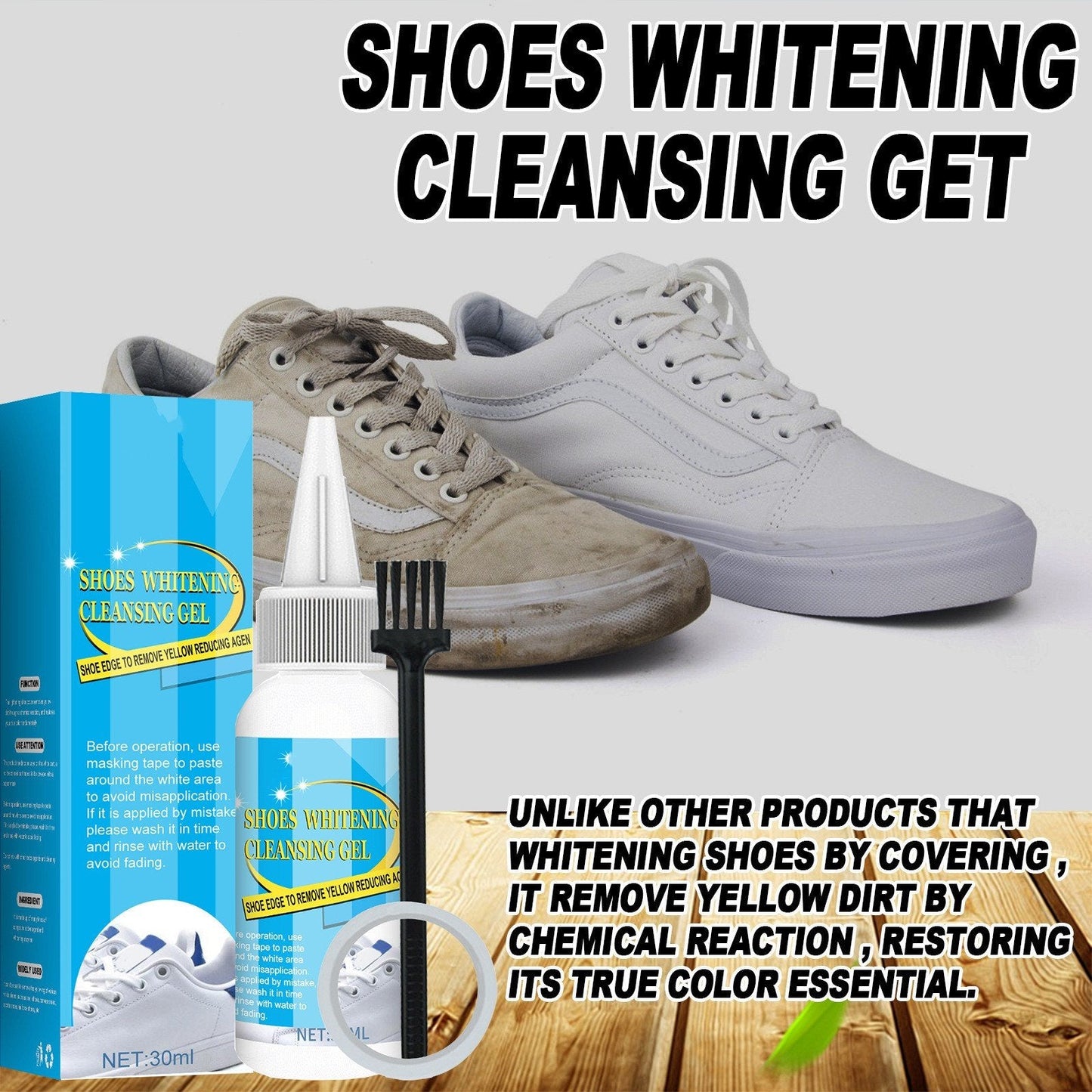 Acheter deux, obtenir un gratuitement Gel nettoyant éclaircissant pour chaussures