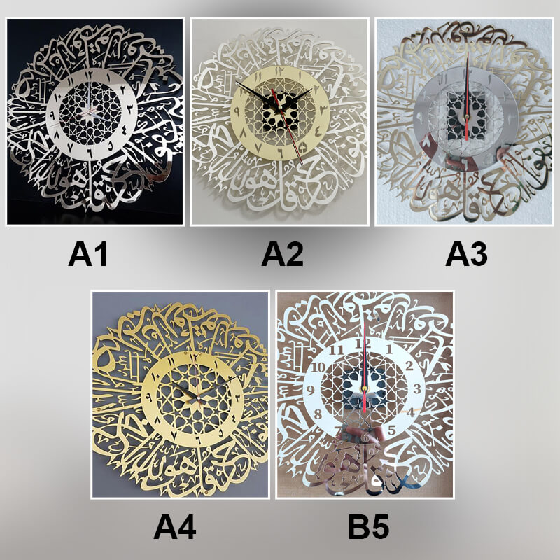 Acrylique miroir horloge décorative (50% off)