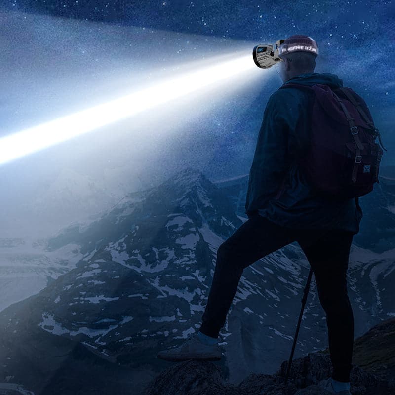 Lampe frontale rechargeable à haute puissance super lumineuse