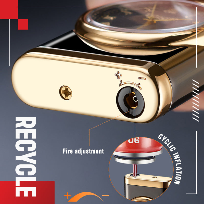 Mintiml® Briquet Gonflable Créatif avec Cadran et Bielle Bras
