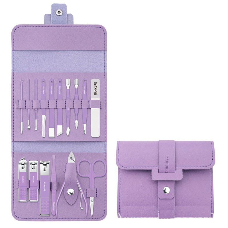 Ensemble de soins des ongles 16 pièces (10 couleurs)