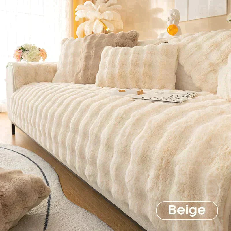 🎅🎊 Pré - vente de Noël - 50% de rabais 🎊⛄Pousbo® Housse de canapé en peluche épaisse de lapin