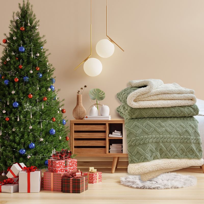 🎄🎅Le cadeau de Noël le plus chaud🎁--Couverture épaisse en imitation cachemire