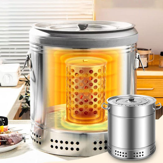 Seau barbecue non - fumeur en acier inoxydable