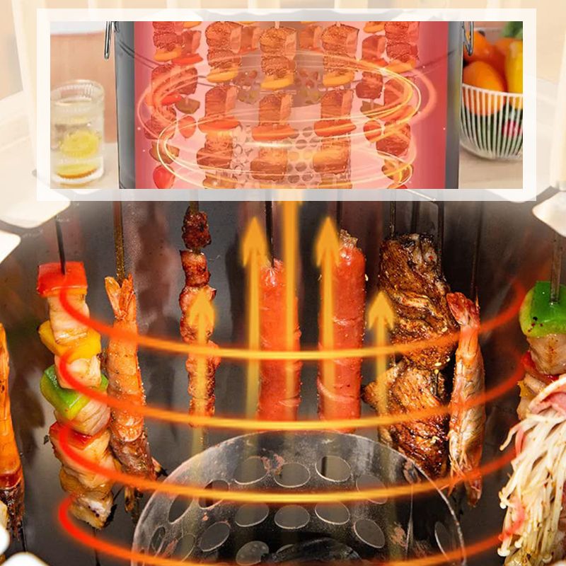 Seau barbecue non - fumeur en acier inoxydable