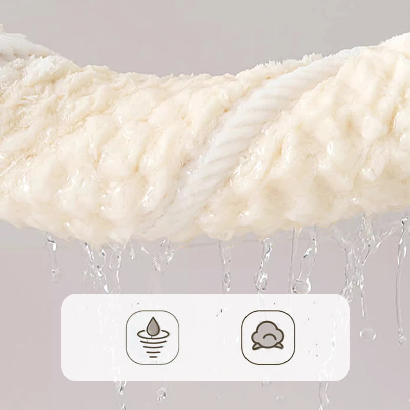 🎅 Beau cadeau de Noël 🎁 Chapeau de cheveux secs absorbant double couche en peluche de corail