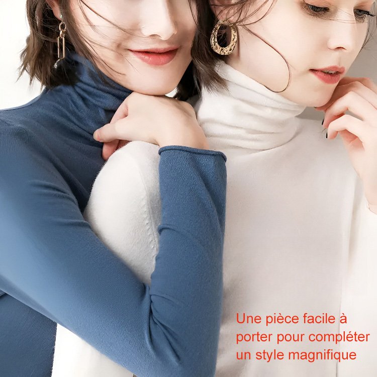 🎊 Pré - vente de Noël - 40% de rabais 🎊2023 Automne et hiver - Pull fin épais à col montant