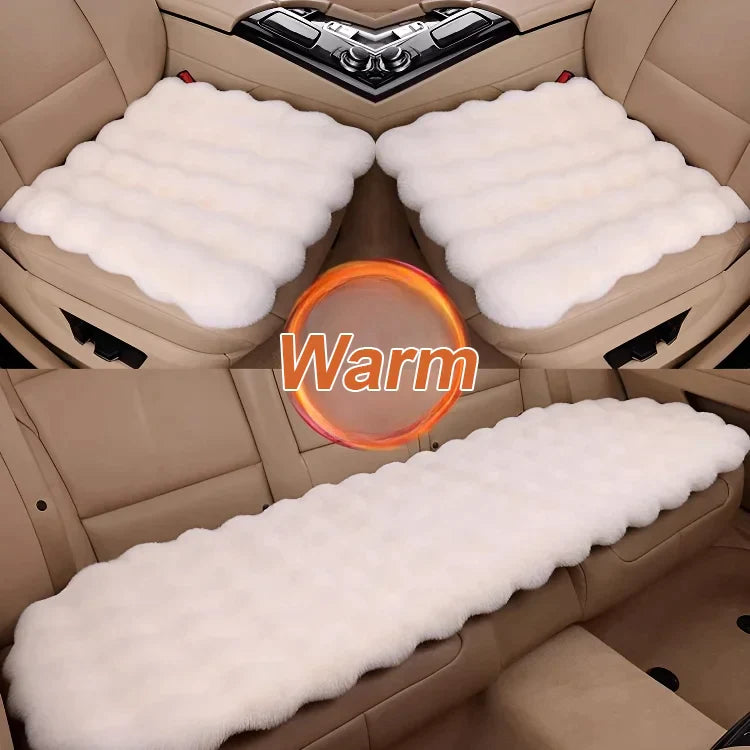 🎅🎊 Pré - vente de Noël - 50% de rabais 🎊⛄-- Ensemble de coussins de siège de voiture en peluche épaisse de luxe