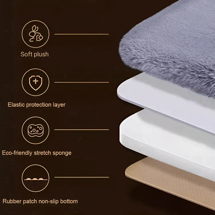 🎅🎊 Pré - vente de Noël - 50% de rabais 🎊⛄-- Ensemble de coussins de siège de voiture en peluche épaisse de luxe
