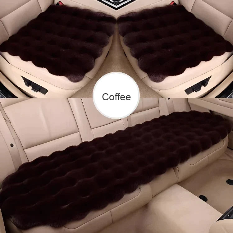 🎅🎊 Pré - vente de Noël - 50% de rabais 🎊⛄-- Ensemble de coussins de siège de voiture en peluche épaisse de luxe