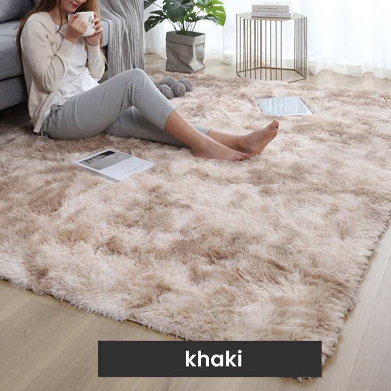 🎅🎊 Noël pré - vente - 50% off 🎊⛄--Tapis de sol en peluche de couleur dégradée