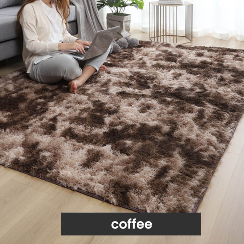 🎅🎊 Noël pré - vente - 50% off 🎊⛄--Tapis de sol en peluche de couleur dégradée