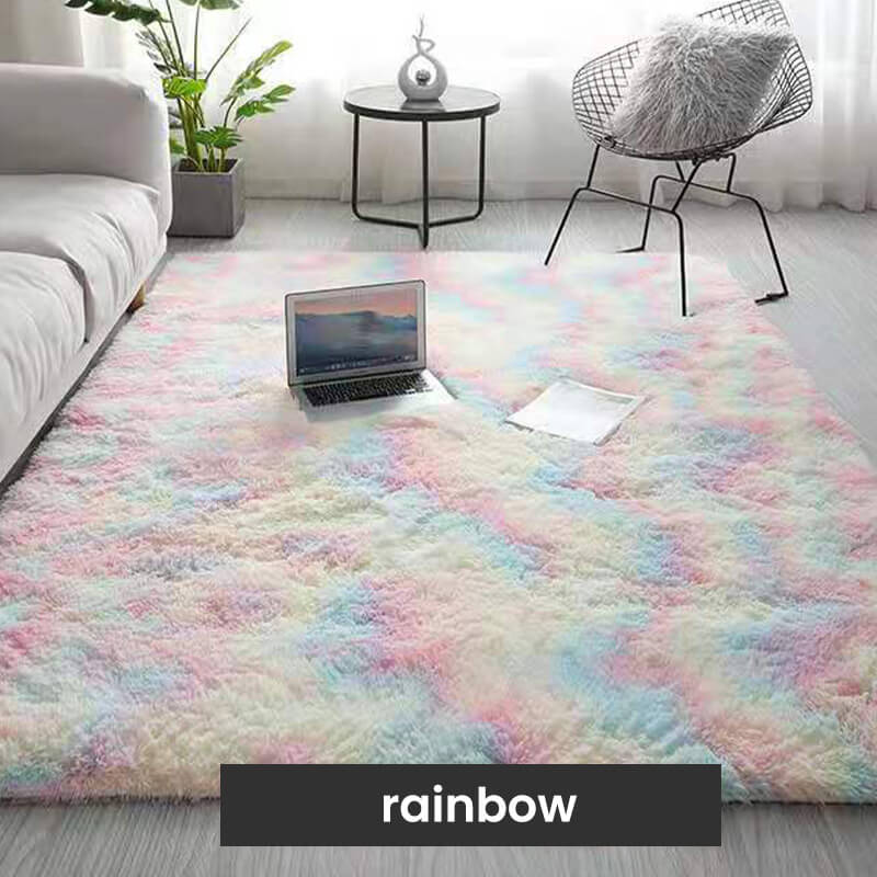 🎅🎊 Noël pré - vente - 50% off 🎊⛄--Tapis de sol en peluche de couleur dégradée