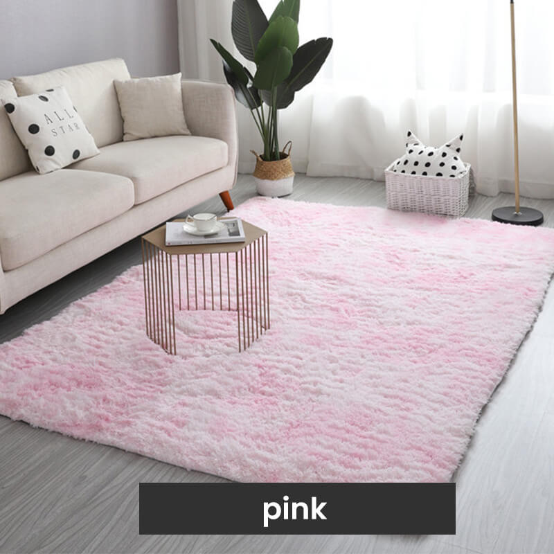 🎅🎊 Noël pré - vente - 50% off 🎊⛄--Tapis de sol en peluche de couleur dégradée