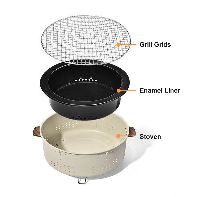 🎅🎊 Noël pré - vente - 50% off 🎊⛄--Barbecue de camping extérieur portable 3 en 1