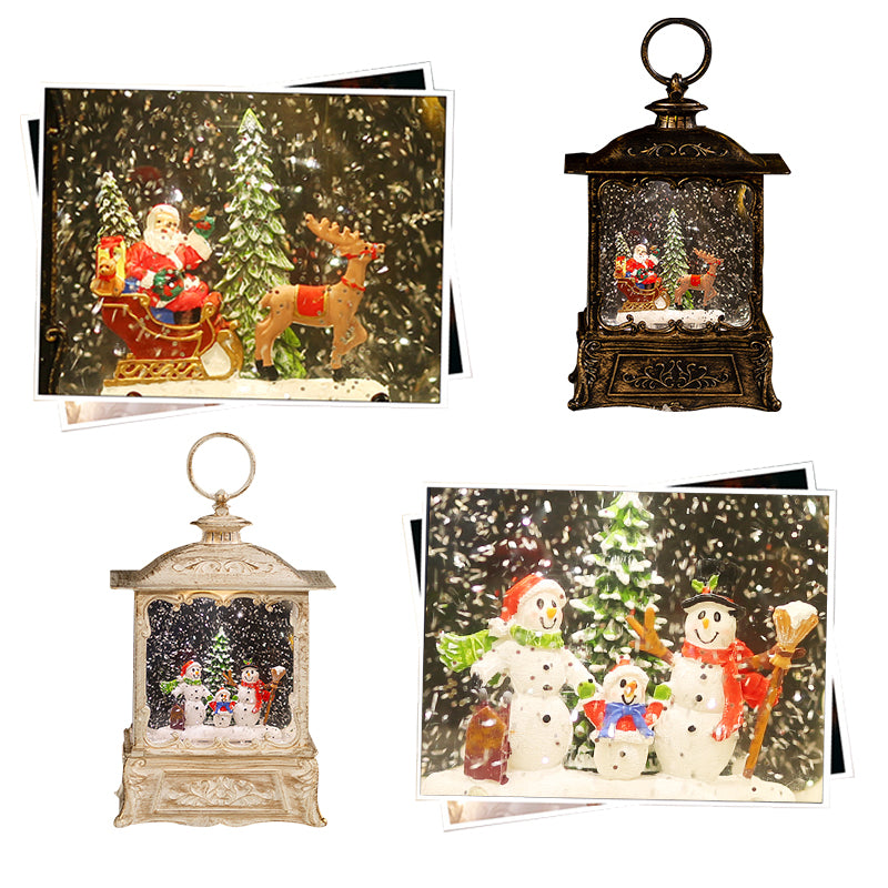Cadeaux Décoratifs de Noël - Boîte à Musique Boule de Cristal de Neige Lumineuse
