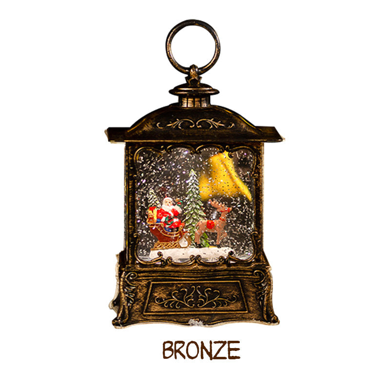 Cadeaux Décoratifs de Noël - Boîte à Musique Boule de Cristal de Neige Lumineuse