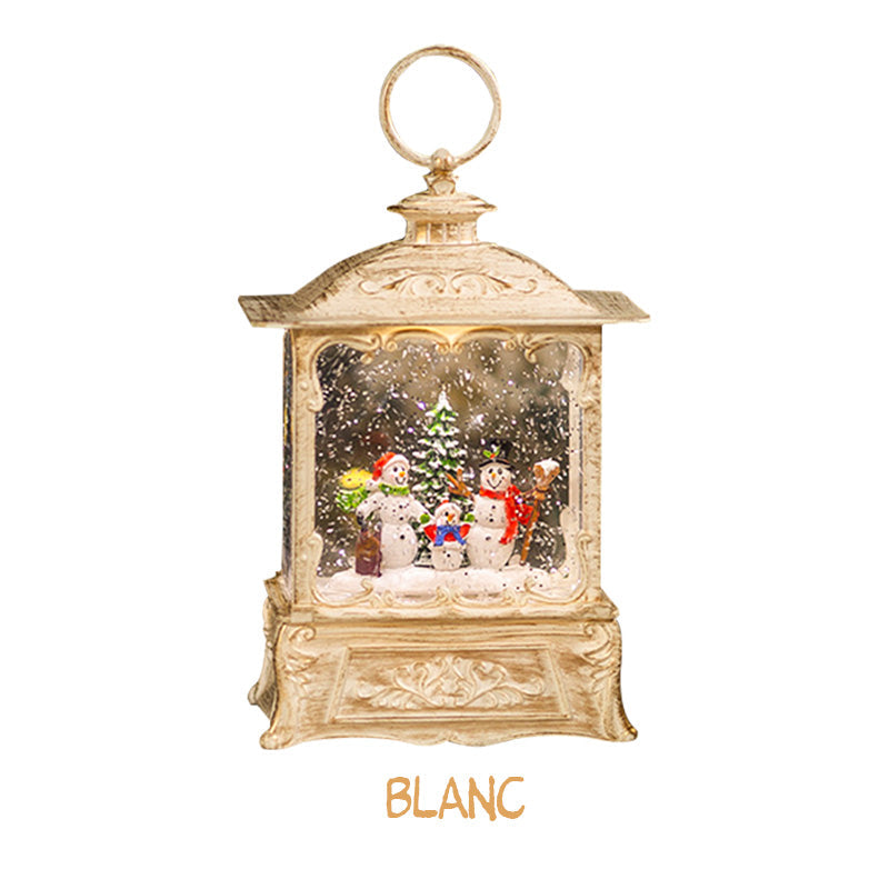Cadeaux Décoratifs de Noël - Boîte à Musique Boule de Cristal de Neige Lumineuse