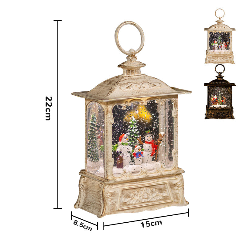 Cadeaux Décoratifs de Noël - Boîte à Musique Boule de Cristal de Neige Lumineuse