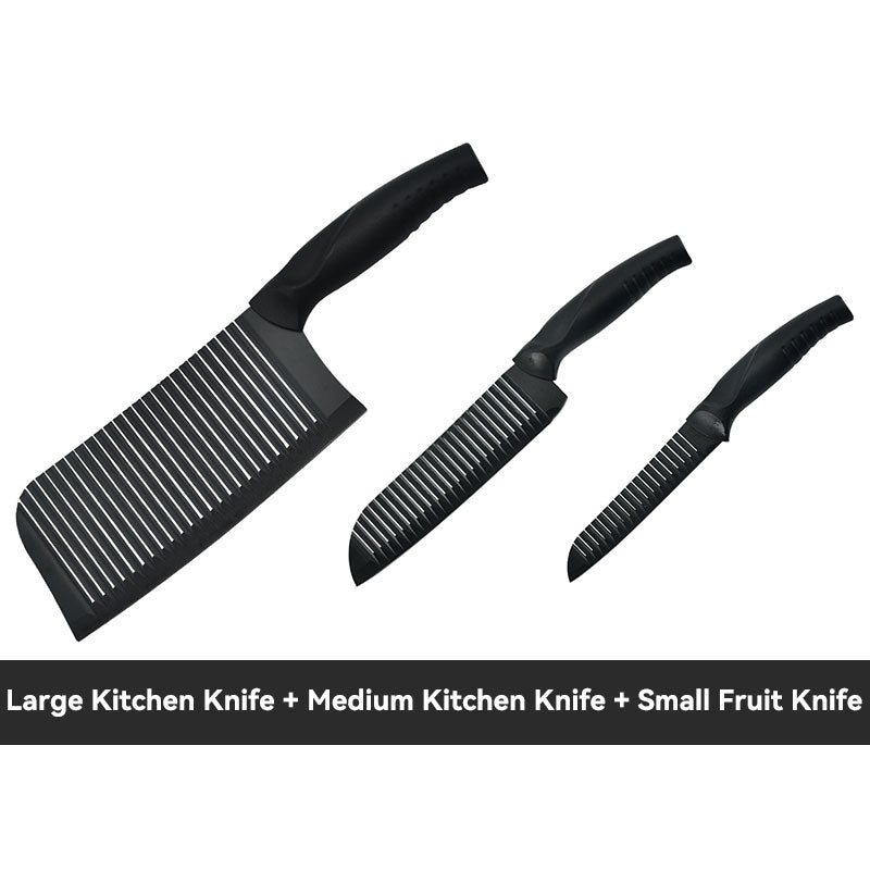 Bandes noires 3 pièces. Ensemble de couteaux en acier inoxydable