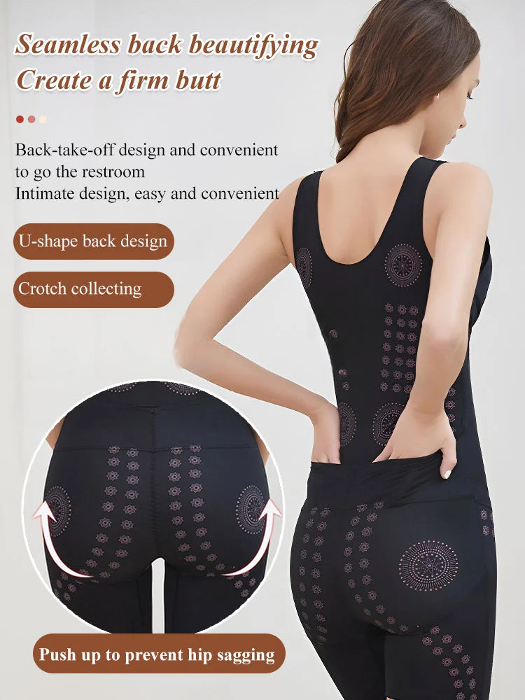 Gainant Amincissante Ventre et Levant Fesse pour Femme Sculptant à Une-pièce avec Design Déshabillé en Arrière