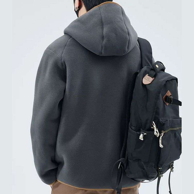 Cardigan à capuche en cachemire artificiel épaissi pour hommes - Excellent cadeau
