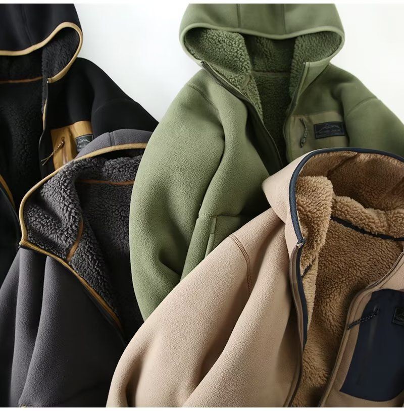 Cardigan à capuche en cachemire artificiel épaissi pour hommes - Excellent cadeau