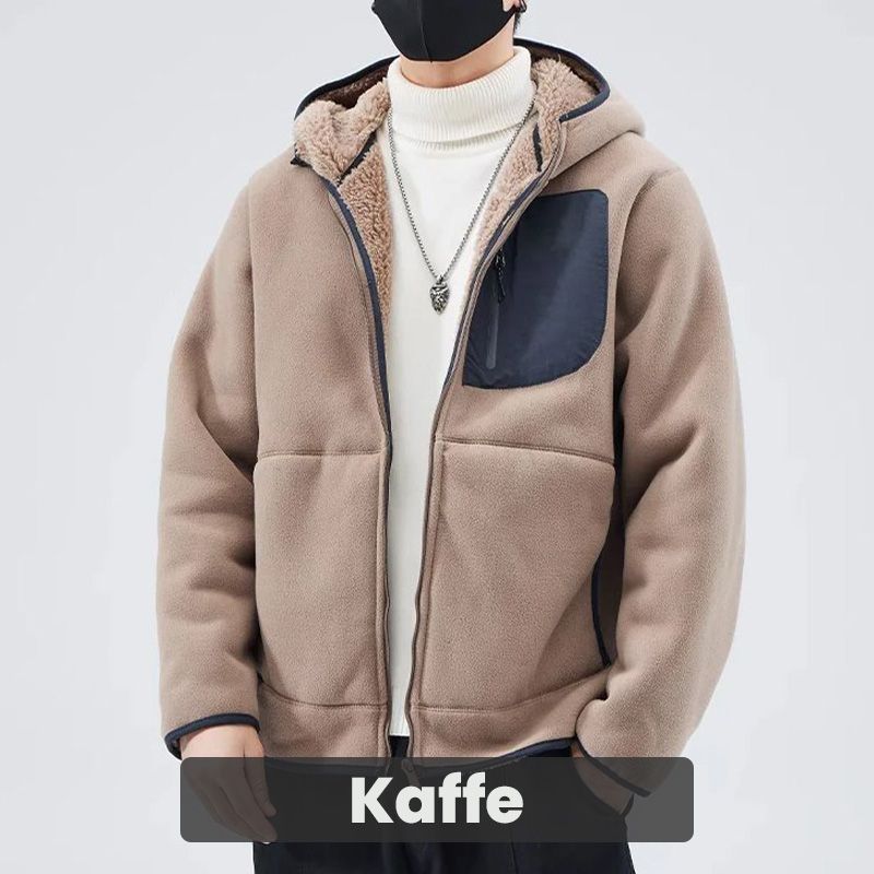 Cardigan à capuche en cachemire artificiel épaissi pour hommes - Excellent cadeau